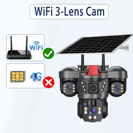 Cámara solar 4G con visión nocturna a color