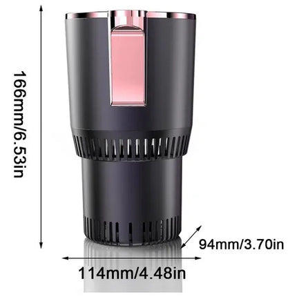 Smart Car 2-In-1 Hot and Cold Cup Drinks Holder Home Fast Refrigeration Cooling/Heating Mini Touch Screen Beverage Mug Drink Can