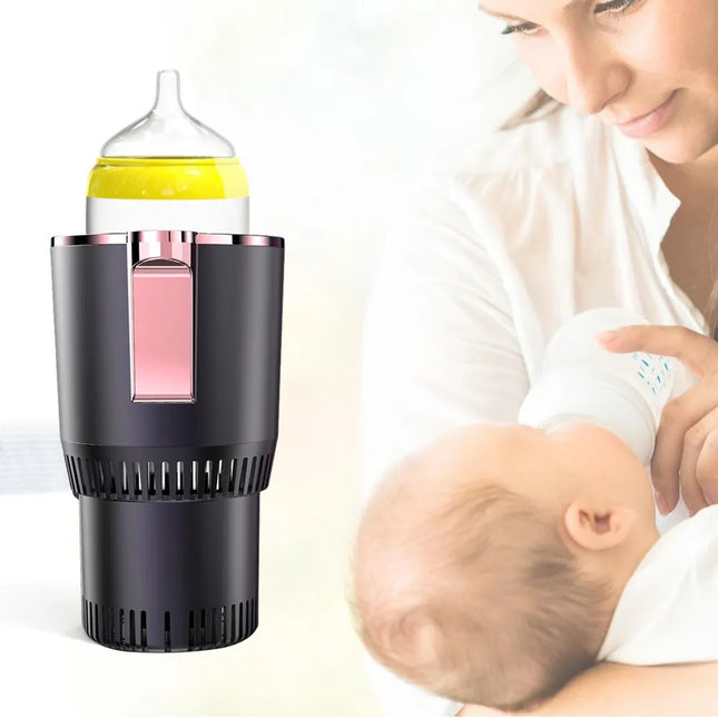 Smart Car 2-In-1 Hot and Cold Cup Drinks Holder Home Fast Refrigeration Cooling/Heating Mini Touch Screen Beverage Mug Drink Can
