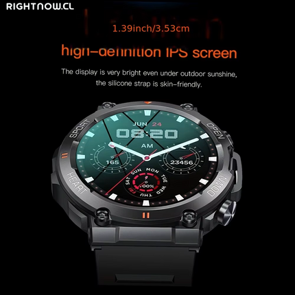 K56Pro Smart Watch for Men Heart Rate Blood Bluetooth Sport 400Mah Long Standby 1.39 Inch 360*360 HD Screen Outdoors Smartwatch