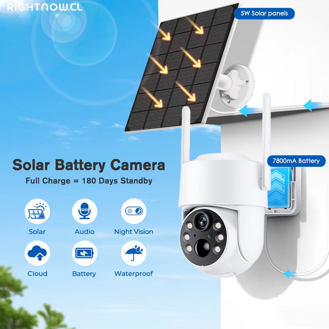 Wifi PTZ Camera Outdoor Wireless Solar IP Camera 4MP HD Built-In Battery Video Surveillance Camera Long Time Standby Icsee APP