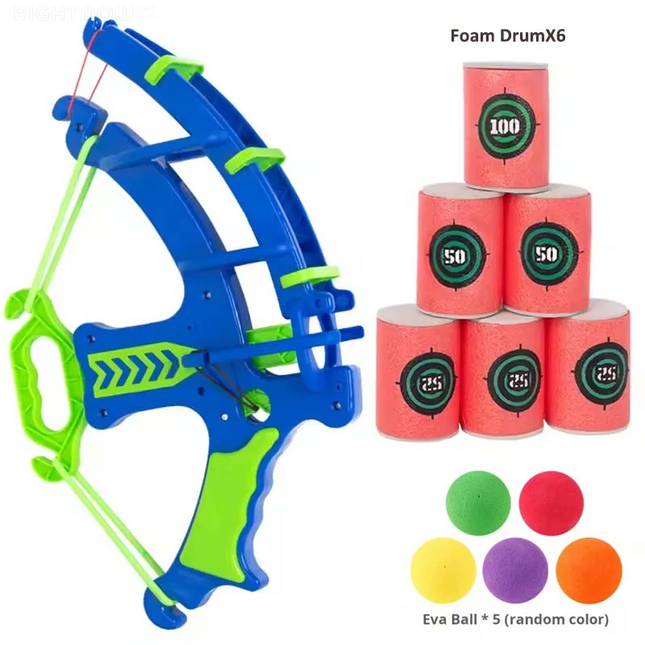 DGG reviso y dio OK ----> New Soft Sticky Ball Bow Shooting Target Dartboard Educational Toy Kids Slingshot Play Arrow Toy Set Children Outdoor Game Toys