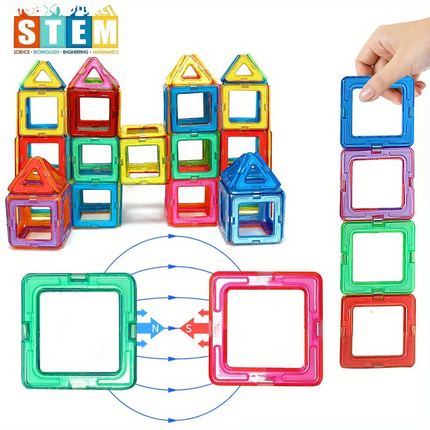 Magnetic Blocks Building，Improve Creativity Hands-On Ability 3D Puzzle Design Toy, for 3 - 6 Years Old Birthday Halloween Gift
