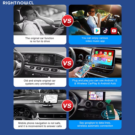 DGG Reviso -> OK <- 2025 Smart Carplay Ai Box Android 13 TV Box Wifi Wireless Android Auto Built-In Play Store for Netflix Youtube OEM Carplay Cars