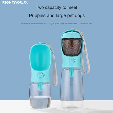Pets Water Bottle Portable Food Grade Material Dog Cat Travel Pet Water Cup Bottle with Food Dispenser Puppy Water Bottle