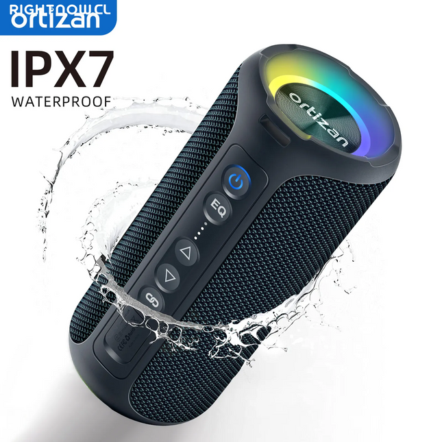 Ortizan Bluetooth Speakers 40W Enhanced Bass Portable Outdoor Wireless Speaker 30Hrs IP7 Waterproof Shower Speaker Bluetooth 5.3