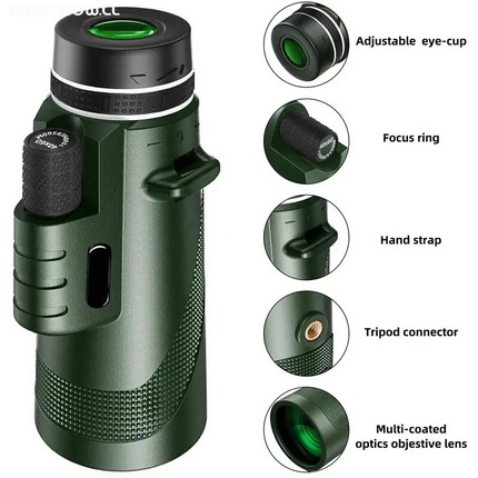 80X100 Portable Zoom HD 5000M Telescope Folding Long Distance Mini Powerful Telescope for Hunting Sports Outdoor Camping Travel