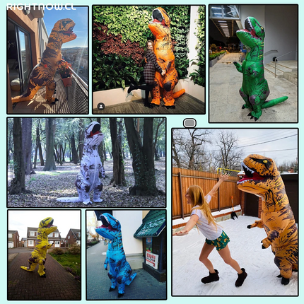 Disfraz Inflable de Dinosaurio para Adulto y Niño