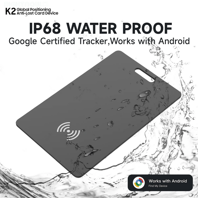 Wallet Tracker Card, Rechargeable Thin Finder, Works with Google Find My (Android Only),Item Locator for Luggage Tags Passports