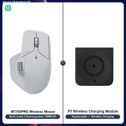 MT760PRO Wireless Mouse Nearlink + Bluetooth 5.0 Multi-Device 12000 DPI 2K Polling Rate Ergo for Work Gaming Quiet Clicks