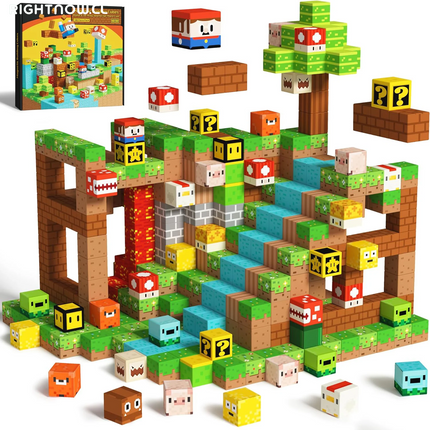 DGG Reviso y dio OK -----> Super Mario Magnetic Blocks Toys for Boys Girls 3+ Build Mine World Magnet Building Cubes STEM Game Sensory Gift Set for Kids