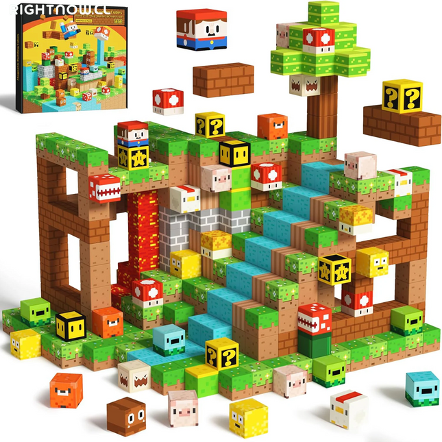 DGG Reviso y dio OK -----> Super Mario Magnetic Blocks Toys for Boys Girls 3+ Build Mine World Magnet Building Cubes STEM Game Sensory Gift Set for Kids