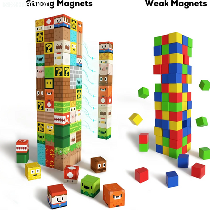 DGG Reviso y dio OK -----> Super Mario Magnetic Blocks Toys for Boys Girls 3+ Build Mine World Magnet Building Cubes STEM Game Sensory Gift Set for Kids