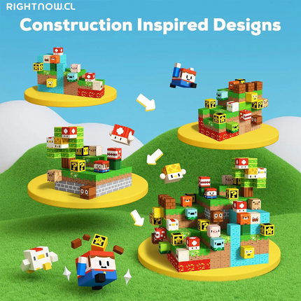 DGG Reviso y dio OK -----> Super Mario Magnetic Blocks Toys for Boys Girls 3+ Build Mine World Magnet Building Cubes STEM Game Sensory Gift Set for Kids