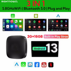 DGG Reviso -> OK <- 2025 Smart Carplay Ai Box Android 13 TV Box Wifi Wireless Android Auto Built-In Play Store for Netflix Youtube OEM Carplay Cars