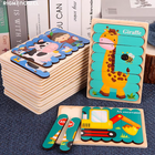 Puzzle Montesori de Madera 3D doble cara