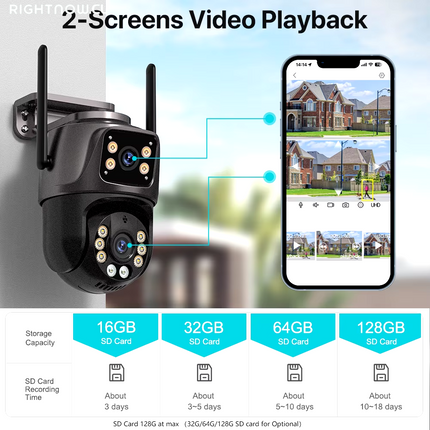 Cámara PTZ 4K 8MP HD Wifi