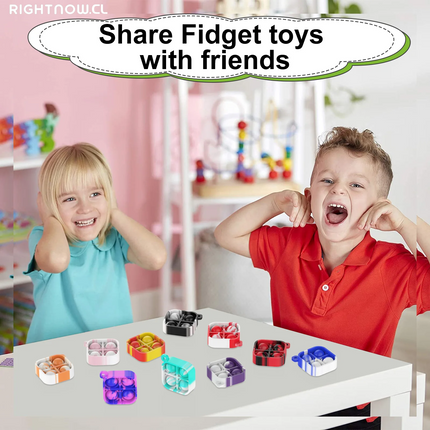 DGG Reviso y dio OK-----> 10/30/50Pcs Pop Keychains Fidget Toys Bulk Push Stress Relief Sensory Toys for Kids Classroom Prizes Birthday Party Favors