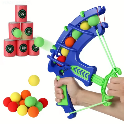 DGG reviso y dio OK ----> New Soft Sticky Ball Bow Shooting Target Dartboard Educational Toy Kids Slingshot Play Arrow Toy Set Children Outdoor Game Toys