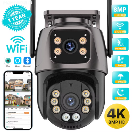 Cámara PTZ 4K 8MP HD Wifi