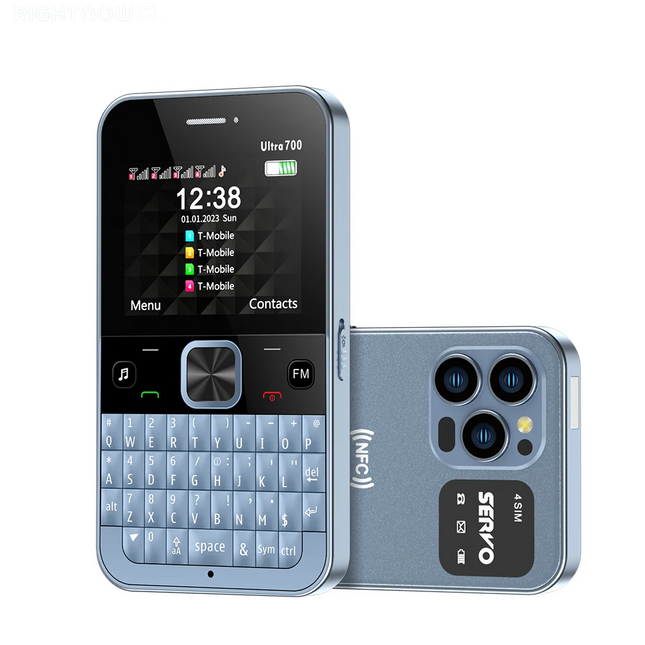 Ultra700 4SIM Card Qwerty Mobile Phone NFC Access Control Speed Dial Blacklist TYPE-C GSM Cellular Full Keyboard Cellphone