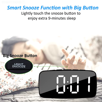 Super Loud Vibrating Alarm Clock with Bed Shaker Multifunctional Dual USB for Heavy Sleeper Deaf Hard of Hearing Snooze