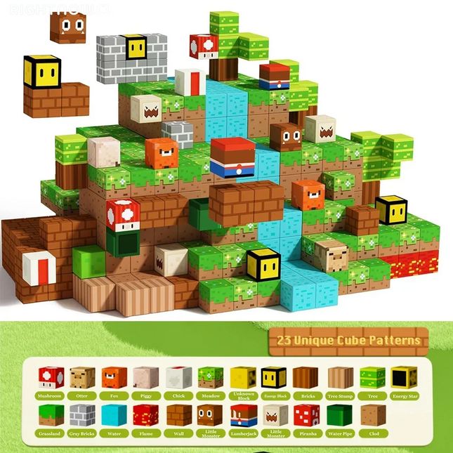 DGG Reviso y dio OK -----> Super Mario Magnetic Blocks Toys for Boys Girls 3+ Build Mine World Magnet Building Cubes STEM Game Sensory Gift Set for Kids