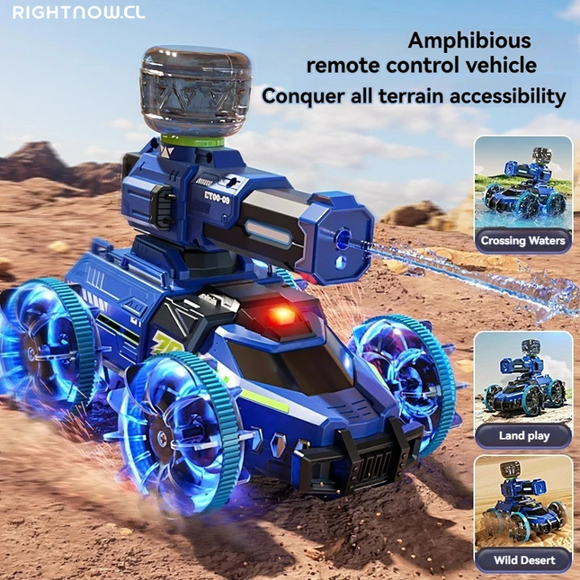 DGG reviso y dio OK ----> 2.4G RC Car Self-Absorbing High-Pressure Water Gun Remote Control Amphibious Off-Road Vehicle Climbing Stunt Car Water Toys Gift