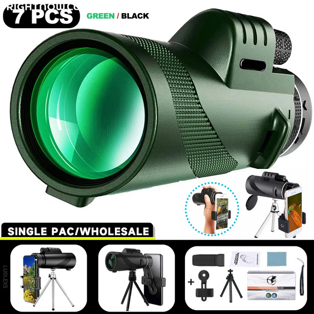 80X100 Portable Zoom HD 5000M Telescope Folding Long Distance Mini Powerful Telescope for Hunting Sports Outdoor Camping Travel