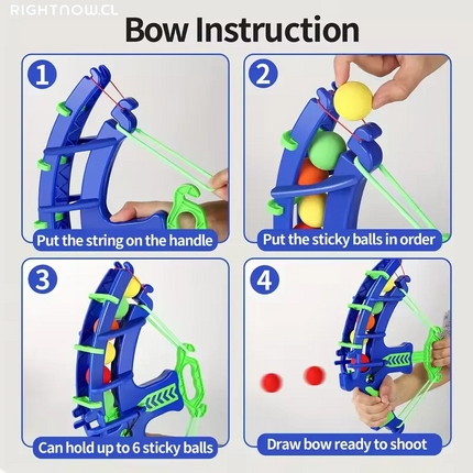 DGG reviso y dio OK ----> New Soft Sticky Ball Bow Shooting Target Dartboard Educational Toy Kids Slingshot Play Arrow Toy Set Children Outdoor Game Toys