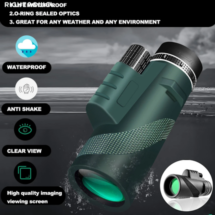 80X100 Portable Zoom HD 5000M Telescope Folding Long Distance Mini Powerful Telescope for Hunting Sports Outdoor Camping Travel
