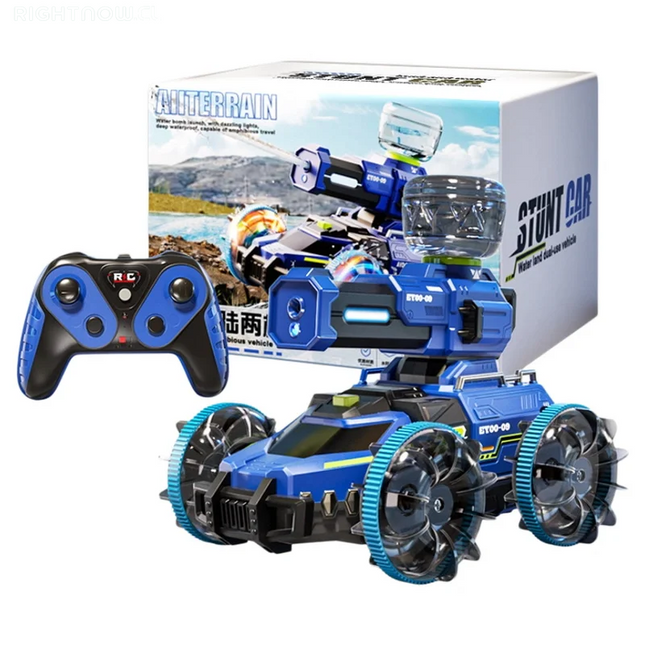 DGG reviso y dio OK ----> 2.4G RC Car Self-Absorbing High-Pressure Water Gun Remote Control Amphibious Off-Road Vehicle Climbing Stunt Car Water Toys Gift