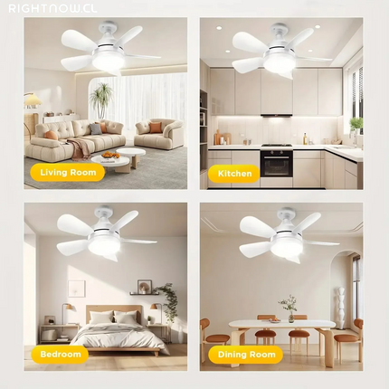 16 Inch 2-In-1 Ceiling Fan with Light Remote Control Fan Lights Dimmable E27 Socket Bedroom Living Room Kitchen Office Bathroom
