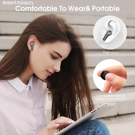 Wireless Earbuds BT5.3 Headphones Hifi Stereo Earbuds with ENC Noise Cancelling Mic 48H LED Display IP7 Waterproof Earphones