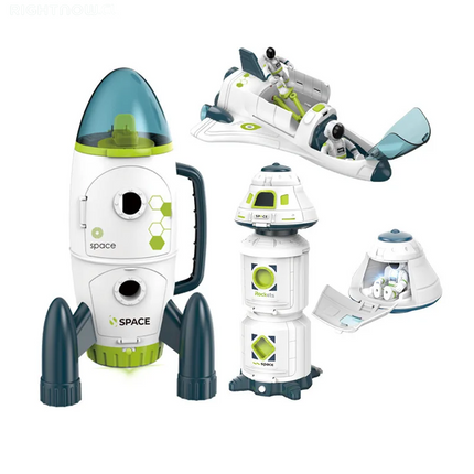 DGG Reviso y dio OK ----> Puzzle Acousto Optic Space Toys Space Model Air Force Shuttle Space Station Rocket Aviation Series Toy Forkids Christmas Gift