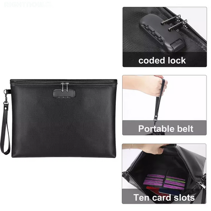 Bolsa Ignífuga de Seguridad con Cierre y Candado
