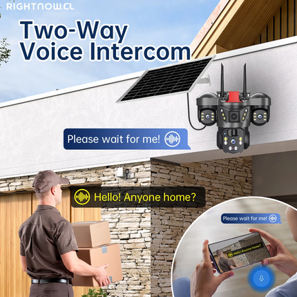 Solar Camera 4G Sim Outdoor Surveillance Wifi 3-Lens 3-Picture Color Night Vision PIR Security IP66 CCTV Wireless IP Cameras