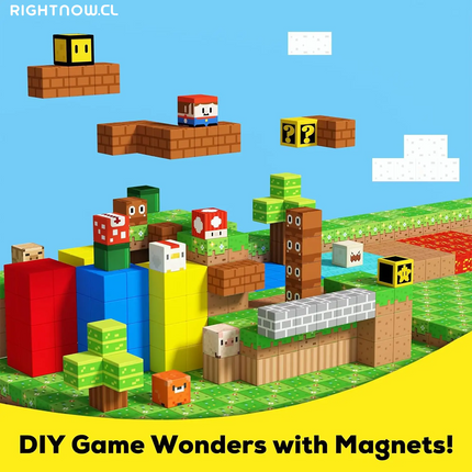 DGG Reviso y dio OK -----> Super Mario Magnetic Blocks Toys for Boys Girls 3+ Build Mine World Magnet Building Cubes STEM Game Sensory Gift Set for Kids