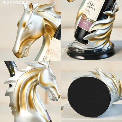 Home Decor Nordic Horse Sculpture Wine Bottle Racks Cabinet Decorative Display Stand Holder Wine Shelves Wine Bottles Organizers