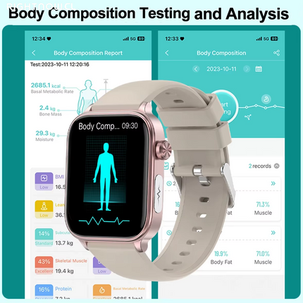 2025 New Al Science Diagnosis Blood Lipids Uric Acid Blood Oxygen Smart Watch Men ECG+PPG Voice Bluetooth Call Health Smartwatch