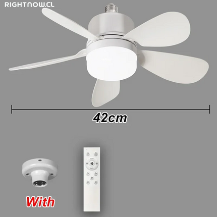 16 Inch 2-In-1 Ceiling Fan with Light Remote Control Fan Lights Dimmable E27 Socket Bedroom Living Room Kitchen Office Bathroom