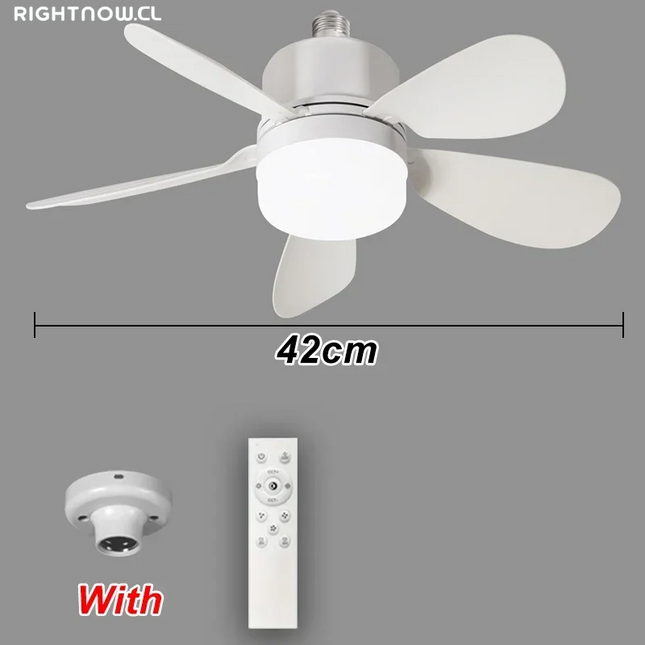16 Inch 2-In-1 Ceiling Fan with Light Remote Control Fan Lights Dimmable E27 Socket Bedroom Living Room Kitchen Office Bathroom