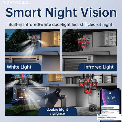Solar Camera 4G Sim Outdoor Surveillance Wifi 3-Lens 3-Picture Color Night Vision PIR Security IP66 CCTV Wireless IP Cameras