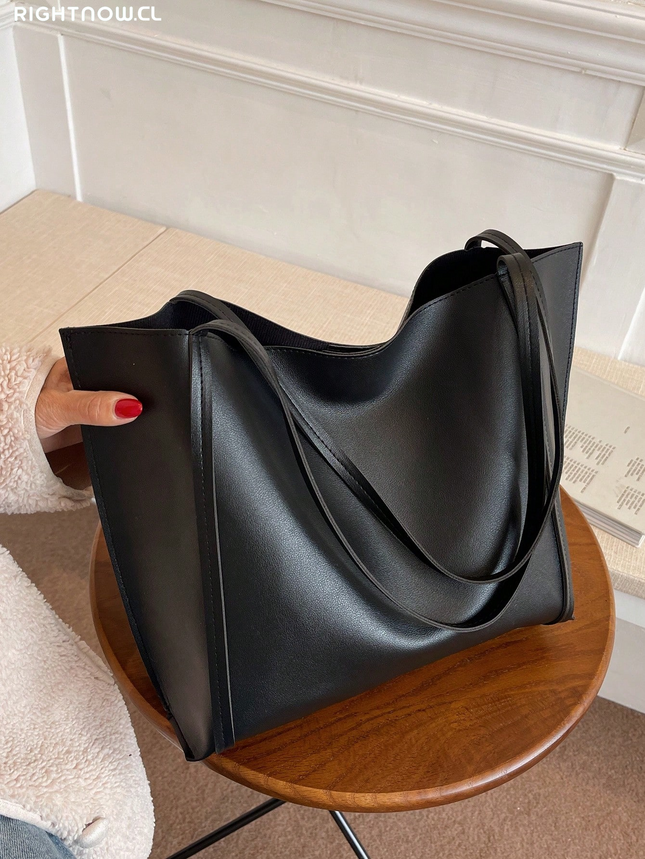 DGG Reviso -> OK <-Minimalist Vintage Tote Bag, Large Capacity Solid Color Shoulder Bag with Insert Pouch.2Pcs/Set Solid Color Large Capacity Shoulder Tote Bag and Clutch Wallet,Made of Pu Leather Material,Suitable for Girls,Women Daily Use,Work and Shopping, Mommy and Me Matching Women Bags, Best Mother'S Day Gift Ideas