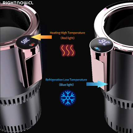 Smart Car 2-In-1 Hot and Cold Cup Drinks Holder Home Fast Refrigeration Cooling/Heating Mini Touch Screen Beverage Mug Drink Can