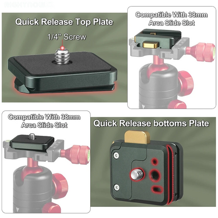 Camera Arca Swiss Quick Release Mount Lock QR System Clamp Switch Kit for Tripod Monopod Slide DSLR Camcorder DJI Zhiyun Gimbal
