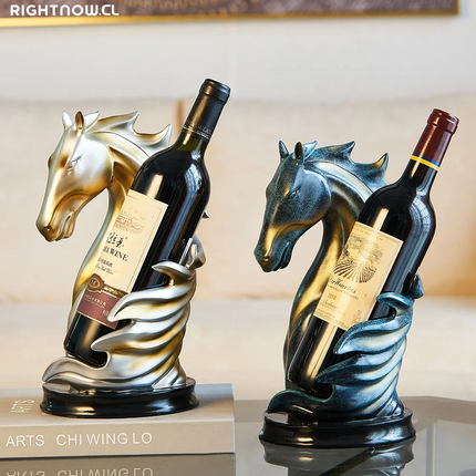 Home Decor Nordic Horse Sculpture Wine Bottle Racks Cabinet Decorative Display Stand Holder Wine Shelves Wine Bottles Organizers